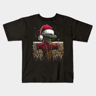 Scarecrow Santa Hat Kids T-Shirt